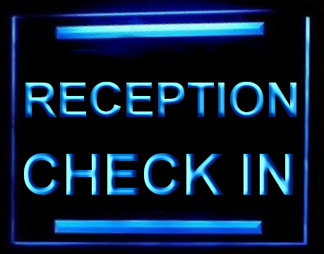 Reception Check In Hotel Motel LED Neon Sign